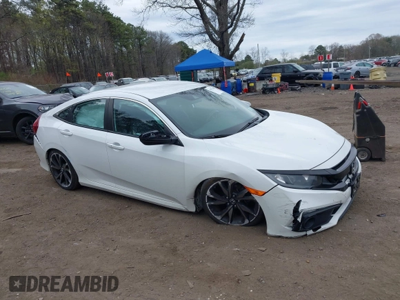2019 Honda Civic Sedan Sport with VIN 2HGFC2F87KH592488, listed as a IAAI auction lot 42077168 with 44,431 mi miles. Bid and sale history available at carsss.com. Image 13.