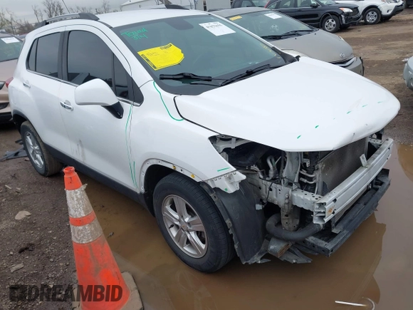 2019 Chevrolet Trax LT with VIN KL7CJLSB6KB913781, listed as a IAAI auction lot 41855655 with 86,444 mi miles and . Bid and sale history available at carsss.com. Image 1.