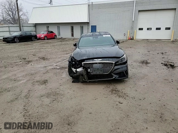 2018 Genesis G80 Sport with VIN KMHGN4JB9JU241553, listed as a Copart auction lot 79503424 with 52,927 mi miles and Salvage Title. Bid and sale history available at DreamBid. Image 10.