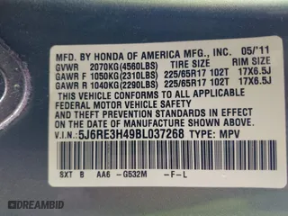2011 Honda CR-V SE with VIN 5J6RE3H49BL037268, listed as a IAAI auction lot 42121531 with 230,017 mi miles. Bid and sale history available at carsss.com. Image 9.