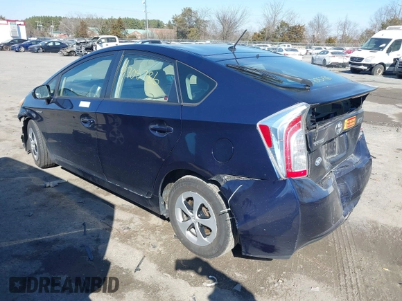 2013 Toyota Prius One with VIN JTDKN3DU9D0351178, listed as a IAAI auction lot 41705786 with 98,524 mi miles. Bid and sale history available at carsss.com. Image 3.