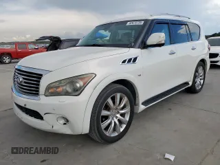 2014 Infiniti QX80 z VIN JN8AZ2NF1E9553945, wystawiony jako Copart lot #62670735 z przebiegiem 178 519 mil mil oraz Czysty tytuł • Clean title. Historia ofert i sprzedaży dostępna na DreamBid. Obrazek 1.