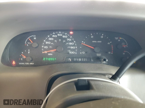 2003 Ford F-250 XL with VIN 1FTNX21P13EC63517, listed as a Copart auction lot 62220275 with 274,895 mi miles and Clean title. Bid and sale history available at DreamBid. Image 9.