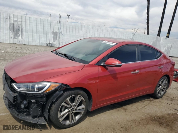 2017 Hyundai Elantra SE with VIN 5NPD84LF6HH087189, listed as a Copart auction lot 50086985 with 82,294 mi miles and Salvage Title. Bid and sale history available at carsss.com. Image 1.