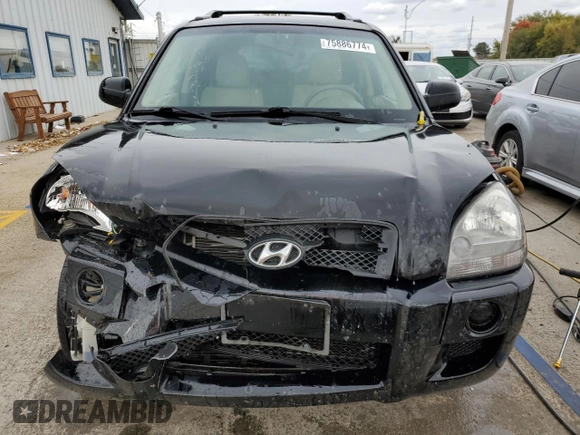 2008 Hyundai Tucson GLS with VIN KM8JM12B58U912894, listed as a Copart auction lot 75886774 with 100,089 mi miles and Salvage Title. Bid and sale history available at carsss.com. Image 5.