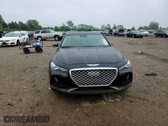 2021 Genesis G70 2.0T with VIN KMTG44LA3MU075175, listed as a Copart auction lot 57679175 with 89,864 mi miles and Salvage title. Bid and sale history available at DreamBid. Image 13.