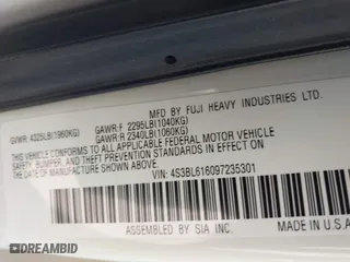 2009 Subaru Legacy Special Edition with VIN 4S3BL616097235301, listed as a IAAI auction lot 42106386 with 95,897 mi miles. Bid and sale history available at carsss.com. Image 9.