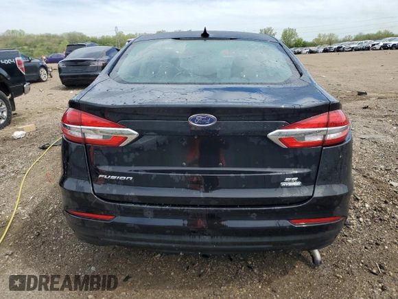 2020 Ford Fusion SE with VIN 3FA6P0LU6LR178414, listed as a Copart auction lot 55758625 with 38,102 mi miles and Salvage title. Bid and sale history available at DreamBid. Image 6.