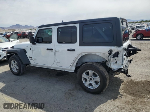 2021 Jeep Wrangler Unlimited Sport S with VIN 1C4HJXDG1MW815830, listed as a Copart auction lot 50634965 with 39,387 mi miles and Salvage title. Bid and sale history available at DreamBid. Image 2.