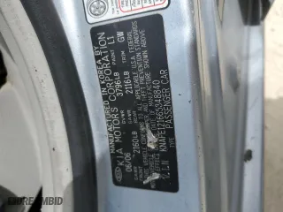 2006 Kia Spectra EX with VIN KNAFE121665348840, listed as a Copart auction lot 69798184 with 0 mi miles and Salvage Title. Bid and sale history available at carsss.com. Image 12.