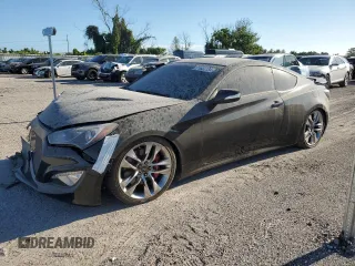 2013 Hyundai Genesis Coupe Track z VIN KMHHU6KJ0DU103199, wystawiony jako Copart lot #71637134 z przebiegiem 54 837 mil mil oraz Szkoda całkowita • Salvage title. Historia ofert i sprzedaży dostępna na DreamBid. Obrazek 1.