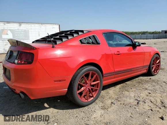 2013 Ford Mustang V6 with VIN 1ZVBP8AM4D5245488, listed as a Copart auction lot 53829135 with 123,512 mi miles and Salvage Title. Bid and sale history available at carsss.com. Image 3.