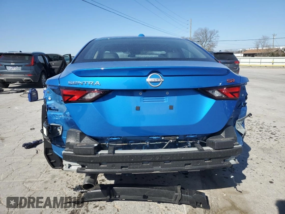 2024 Nissan Sentra SR with VIN 3N1AB8DV7RY329500, listed as a Copart auction lot 48197945 with 10,621 mi miles and Salvage Title. Bid and sale history available at carsss.com. Image 6.