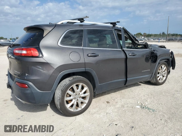 2016 Jeep Cherokee Limited with VIN 1C4PJLDS9GW275138, listed as a Copart auction lot 52558715 with 82,131 mi miles and Salvage Title. Bid and sale history available at carsss.com. Image 3.