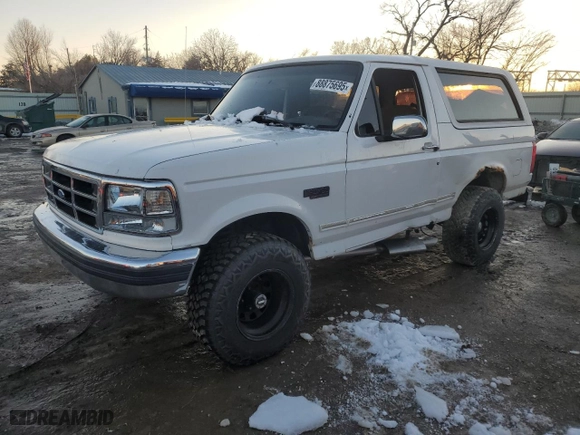 1996 Ford Bronco Custom with VIN 1FMEU15H3TLB67546, listed as a Copart auction lot 88875695 with 222,701 mi miles and Clean Title. Bid and sale history available at carsss.com. Image 1.