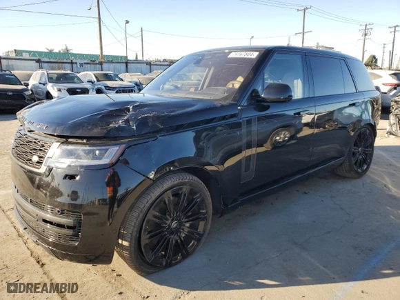 2023 Land Rover Range Rover SE with VIN SALKPBFU3PA070891, listed as a Copart auction lot 79767804 with 9,680 mi miles and Salvage Title. Bid and sale history available at carsss.com. Image 1.