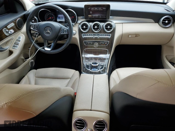 2017 Mercedes-Benz C 300 with VIN 55SWF4KB3HU217567, listed as a Copart auction lot 61574015 with 97,664 mi miles and Salvage title. Bid and sale history available at DreamBid. Image 8.