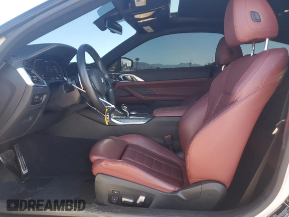2021 BMW 4 Series M440i xDrive with VIN WBA13AR09MCF51598, listed as a Copart auction lot 46141215 with 23,076 mi miles and Salvage Title. Bid and sale history available at DreamBid. Image 7.