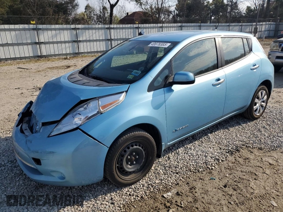 2015 Nissan LEAF SV with VIN 1N4AZ0CP9FC331627, listed as a Copart auction lot 49978385 with 35,196 mi miles and Salvage Title. Bid and sale history available at carsss.com. Image 1.