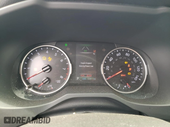 2019 Toyota RAV4 LE with VIN JTMF1RFV7KJ001139, listed as a Copart auction lot 66197193 with 55,811 mi miles and Salvage title. Bid and sale history available at DreamBid. Image 9.