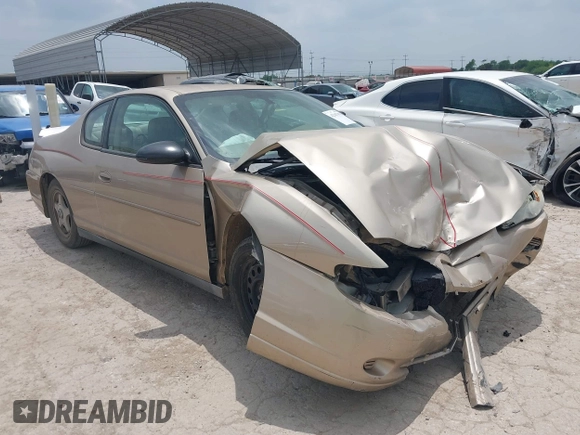 2004 Chevrolet Monte Carlo LS with VIN 2G1WW12E149223319, listed as a IAAI auction lot 42167470 with 187,825 mi miles and . Bid and sale history available at DreamBid. Image 1.