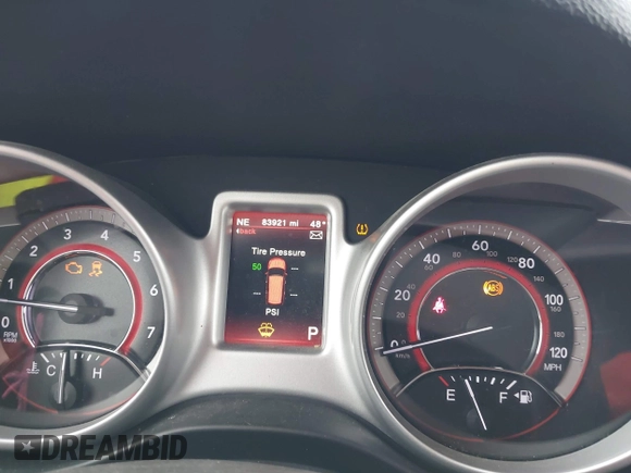 2017 Dodge Journey GT with VIN 3C4PDCEG1HT648164, listed as a IAAI auction lot 41857980 with 83,921 mi miles. Bid and sale history available at carsss.com. Image 7.