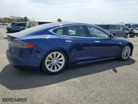 2016 Tesla Model S 90D with VIN 5YJSA1E2XGF158802, listed as a Copart auction lot 53634705 with 45,066 mi miles and Salvage Title. Bid and sale history available at carsss.com. Image 3.
