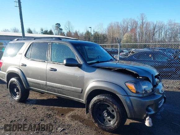 2006 Toyota Sequoia SR5 with VIN 5TDBT44A96S272708, listed as a IAAI auction lot 41848457 with 165,207 mi miles and . Bid and sale history available at DreamBid. Image 1.