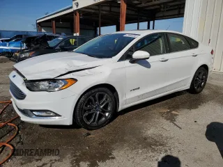 2018 Ford Fusion Hybrid SE with VIN 3FA6P0LU9JR137515, listed as a Copart auction lot 47480285 with 121,044 mi miles and Salvage Title. Bid and sale history available at carsss.com. Image 1.