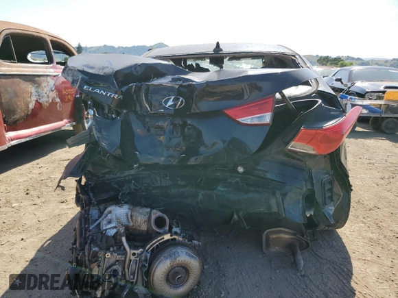 2013 Hyundai Elantra Limited with VIN 5NPDH4AE0DH173134, listed as a Copart auction lot 55159565 with 176,013 mi miles and Salvage Title. Bid and sale history available at DreamBid. Image 6.