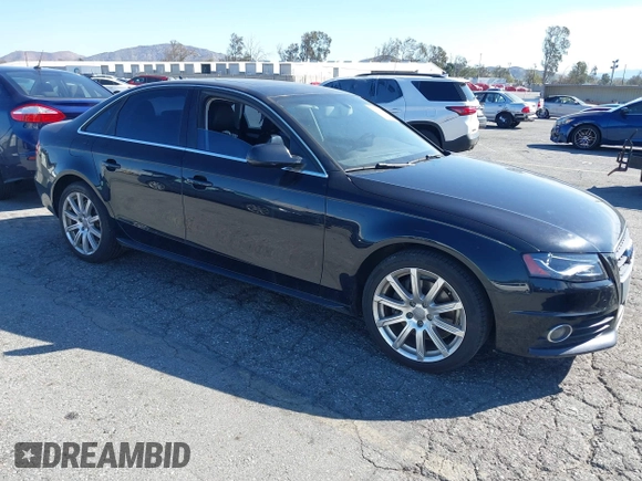 2012 Audi A4 2.0T Premium Plus with VIN WAUFFAFL6CA120011, listed as a IAAI auction lot 41645223 with 1 mi miles. Bid and sale history available at carsss.com. Image 1.