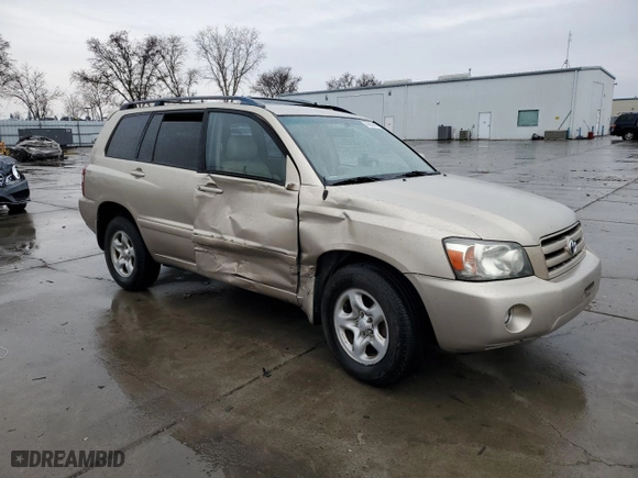 2007 Toyota Highlander with VIN JTEGD21A270161199, listed as a Copart auction lot 43567465 with 127,883 mi miles and Salvage Title. Bid and sale history available at carsss.com. Image 4.