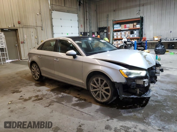 2015 Audi A3 2.0T Premium Plus with VIN WAUEFGFFXF1000953, listed as a Copart auction lot 41758235 with 94,884 mi miles and Salvage Title. Bid and sale history available at carsss.com. Image 4.