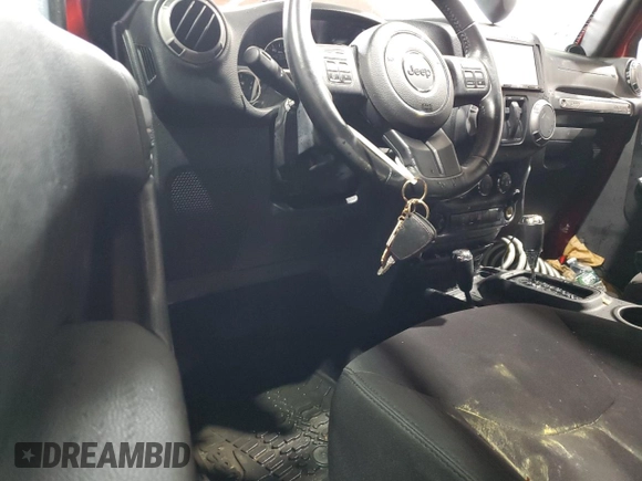 2014 Jeep Wrangler Sport with VIN 1C4AJWAG6EL139619, listed as a Copart auction lot 54935445 with 79,001 mi miles and Salvage title. Bid and sale history available at DreamBid. Image 8.