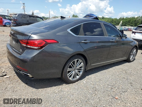 2018 Genesis G80 3.8L with VIN KMHGN4JE2JU253277, listed as a Copart auction lot 65352795 with 127,802 mi miles and Clean title. Bid and sale history available at DreamBid. Image 3.