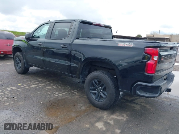 2021 Chevrolet Silverado 1500 Custom Trail Boss with VIN 3GCPYCEF4MG147073, listed as a IAAI auction lot 41786919 with 89,749 mi miles and . Bid and sale history available at DreamBid. Image 3.