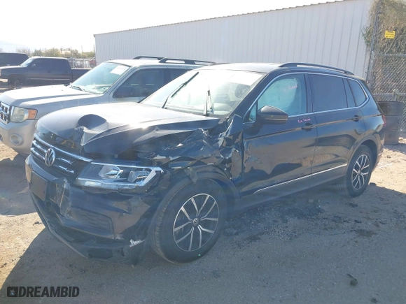 2021 Volkswagen Tiguan SE with VIN 3VV3B7AX2MM012280, listed as a IAAI auction lot 41857357 with 1 mi miles. Bid and sale history available at carsss.com. Image 17.