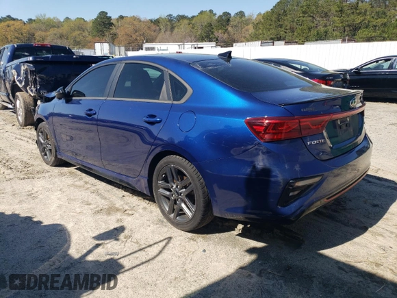 2021 Kia Forte GT-Line with VIN 3KPF34AD0ME278257, listed as a Copart auction lot 52082515 with 41,965 mi miles and Salvage Title. Bid and sale history available at carsss.com. Image 2.