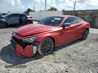 2017 Infiniti Q60 Red Sport 400 z VIN JN1FV7EL9HM702171, wystawiony jako Copart lot #64411855 z przebiegiem 61 598 mil mil oraz Czysty tytuł • Clean title. Historia ofert i sprzedaży dostępna na DreamBid. Obrazek 1.