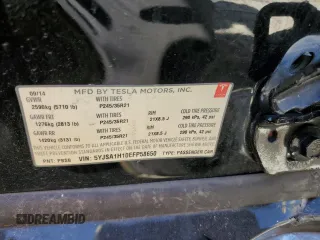 2014 Tesla Model S 60 with VIN 5YJSA1H10EFP58650, listed as a Copart auction lot 45325375 with 105,603 mi miles and Salvage Title. Bid and sale history available at DreamBid. Image 14.
