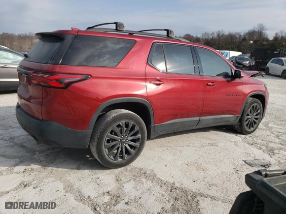 2022 Chevrolet Traverse RS with VIN 1GNERJKW9NJ136221, listed as a Copart auction lot 83496934 with 61,538 mi miles and Salvage Title. Bid and sale history available at carsss.com. Image 3.