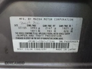 2006 Mazda 3 s with VIN JM1BK143961411266, listed as a Copart auction lot 78256744 with 128,902 mi miles and Salvage Title. Bid and sale history available at carsss.com. Image 12.
