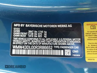 2024 MINI Convertible Cooper S with VIN WMW43DL00R3R86652, listed as a IAAI auction lot 41991333 with 7,417 mi miles and . Bid and sale history available at DreamBid. Image 9.