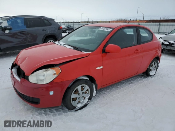 2008 Hyundai Accent Man L with VIN KMHCN35C88U100673, listed as a Copart auction lot 41707495 with 190,844 mi miles and Salvage Title. Bid and sale history available at carsss.com. Image 1.