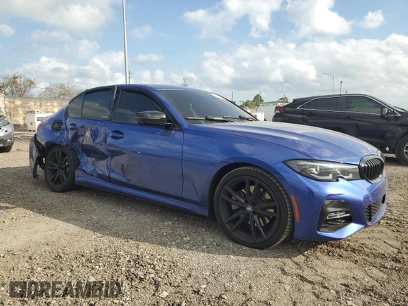 2022 BMW 3 Series 330i with VIN 3MW5R1J03N8C34546, listed as a Copart auction lot 47879495 with 44,025 mi miles and Salvage Title. Bid and sale history available at carsss.com. Image 4.