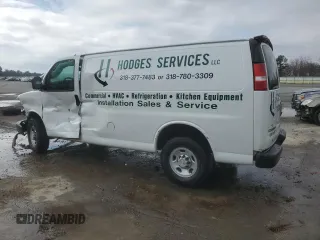 2020 Chevrolet Express Cargo Van with VIN 1GCWGAFGXL1119169, listed as a Copart auction lot 44547175 with 206,647 mi miles and Salvage Title. Bid and sale history available at carsss.com. Image 2.