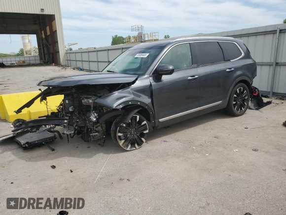 2024 Kia Telluride SX Prestige с VIN 5XYP5DGC6RG458544, выставлен на аукционе Copart как лот 55989465 с пробегом 25 986 миль миль и Списание • Salvage title. История ставок и продаж доступна на DreamBid. Изображение 1.