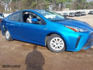 2022 Toyota Prius L Eco with VIN JTDKAMFU2N3187755, listed as a IAAI auction lot 41717916 with 51,015 mi miles. Bid and sale history available at carsss.com. Image 1.