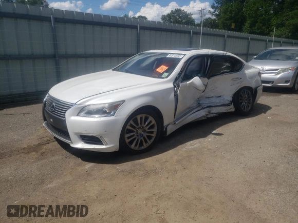2013 Lexus LS 460 with VIN JTHBL5EF0D5116820, listed as a Copart auction lot 62573645 with Not provided miles and Salvage title. Bid and sale history available at DreamBid. Image 1.