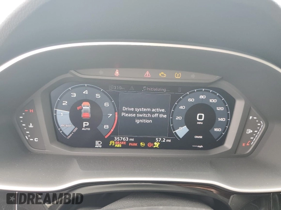 2021 Audi Q3 S line Premium with VIN WA1DECF39M1072069, listed as a Copart auction lot 56298265 with 35,763 mi miles and Salvage title. Bid and sale history available at DreamBid. Image 9.